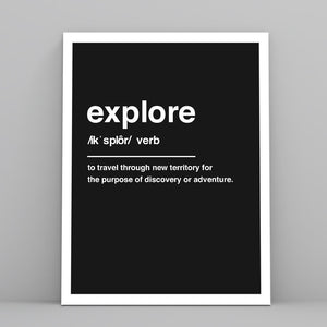 Explore Definition - Custom Travel Posters