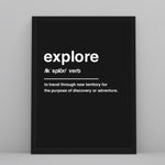 Load image into Gallery viewer, Explore Definition - Custom Travel Posters

