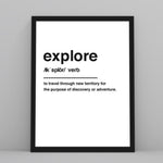 Load image into Gallery viewer, Explore Definition - Custom Travel Posters
