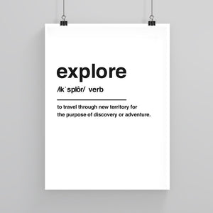 Explore Definition - Custom Travel Posters
