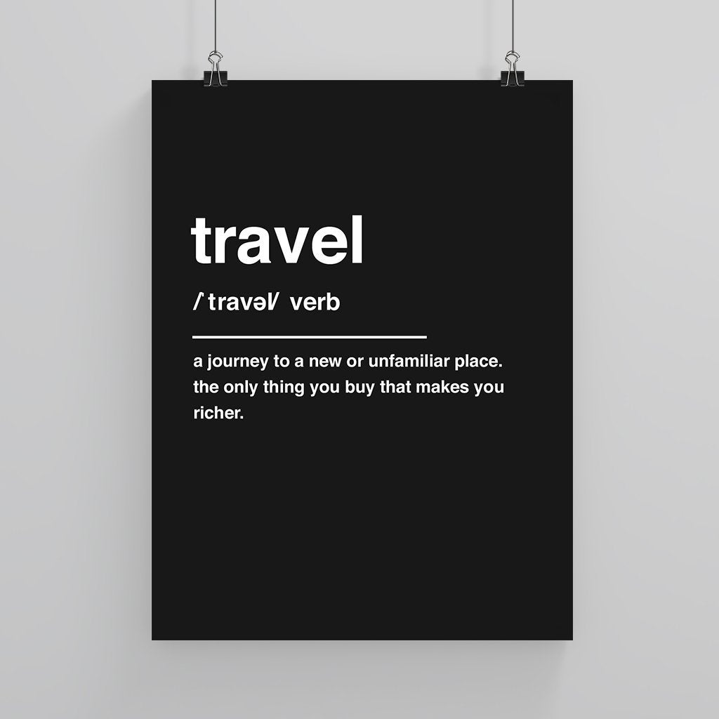Travel Definition - Custom Travel Posters