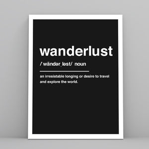 Wanderlust Definition - Custom Travel Posters